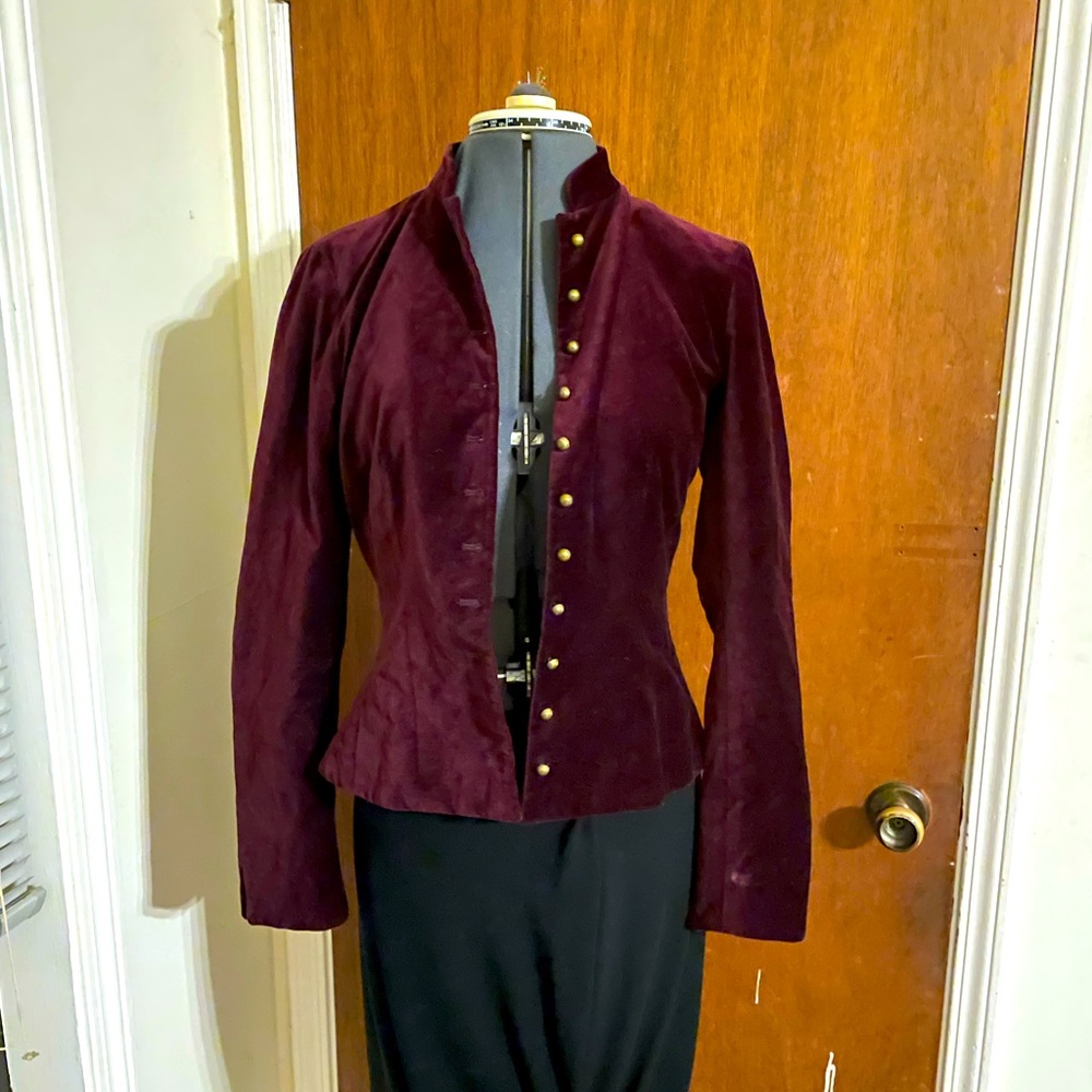 Plum velvet blazer